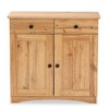 Lauren Wood 2 Door Buffet Kitchen Cabinet Oak Brown/Black - Baxton Studio - image 3 of 4