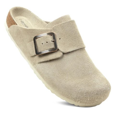 Женские сабо Aerothotic Atlas Genuine Leather Clogs for Women with Arch Support, Grey-7