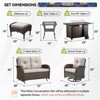 Buenhomino 7 Piece Outdoor Patio Wicker Conversation Set with Fire Pit Table, Includes Glider Loveseat, Swivel Rocking Chairs, Ottomans and Side Table - 3 of 4