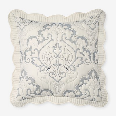 BrylaneHome Amelia Euro Sham - Euro, Ivory Navy