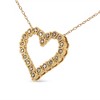 Haus of Brilliance 10K Yellow Gold Over Silver 1/2 Cttw Champagne Diamond Heart Pendant Necklace - 3 of 4