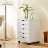 Drawer Chest - Storage Cabinets Dressers Wood Dresser Cabinet with Wheels - 2 of 4