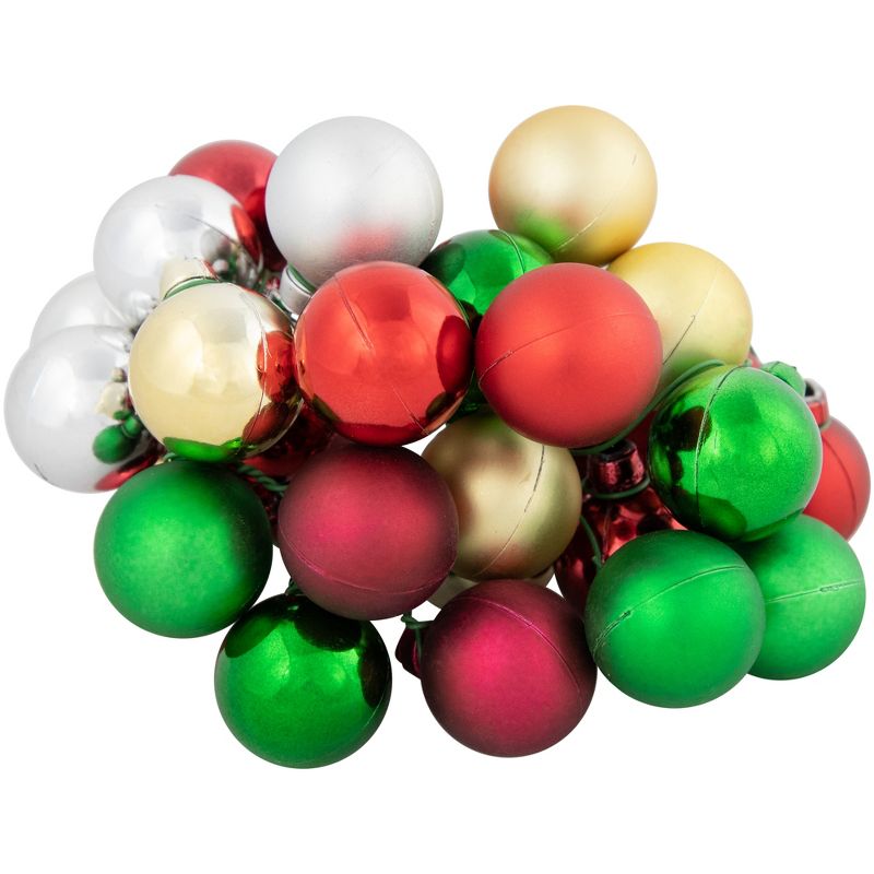 Northlight 6.75" Traditional Colors Shatterproof Ball Ornament Christmas Pick, 1 of 9