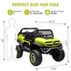 2 Seater Kids Ride On Truck 24V Ride On Toy Licensed Mercedes Benz Battery Powered Electric Vehicle for Toddles - 4 of 4