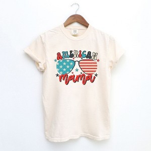 Simply Sage Market Women's American Mama Sunglasses Short Sleeve Garment Dyed Tee - 1 of 2
