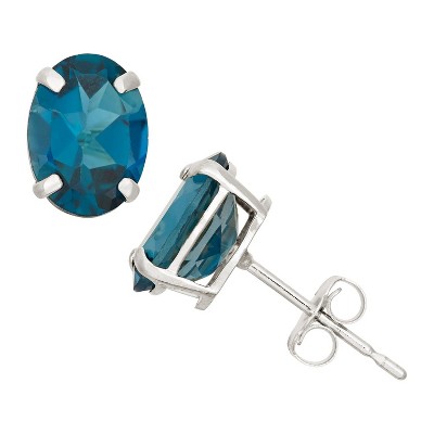 london blue topaz-white gold