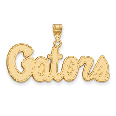 Black Bow Jewelry 14k Yellow Gold Florida Gators NCAA Medium Pendant