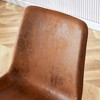 NicBex Dining Table Set for 4 Kitchen Table Wood Texture MDF Coffee Table Tempered Glass Legs with 4 Chairs - 3 of 4