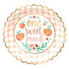 Sparkle and Bash 48 Pack One Sweet Peach Paper Plates for Birthday and Baby Shower Party Supplies (9 in) - 3 of 4