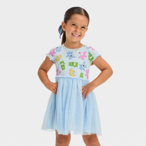 Toddler Girls' Care Bears Soft Tulle Dress - Blue - image 1 of 3