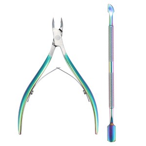 Unique Bargains Stainless Steel Toe Nail Clippers Nipper Pedicure Feet Care Tool Multicolor 1 Set - 1 of 4