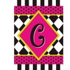 Briarwood Lane Everyday Garden Flag 12x18 For Outdoor Neon Checkerboard Monogram - C Garden Flag Flags For Outside - 3 of 4