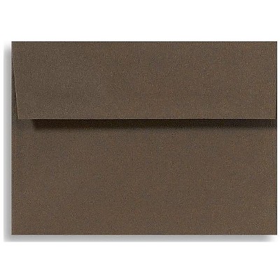 LUX 5 3/4" x 8 3/4" 70lbs. A9 Invitation Envelopes W/Glue Chocolate Brown EX4895-17-50