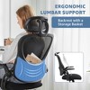 Grungis Mesh High Back Office Chair with  Headrest and Flip-up Armrests,Ergonomic Computer Chair with Wheels for Adult,Student - 2 of 4