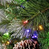 Home Heritage Lincoln 7 Foot Prelit Decorated Artificial Holiday Tree with Multicolored Lights, Pine Cone, and Silver Glitter - image 3 of 4