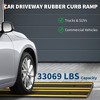 48" Rubber Driveway Ramps, Low-Profile Threshold Ramp with Cable Protection Channel, Non-Slip Wheelchair Ramp with Bolts for Home Entry Steps - 3 of 4