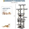 74" Large Cat Tree for Big Cats - Multi-Level w/ Scratching Posts, Hammock, Feeding Station & Cat Condo - 2 of 4
