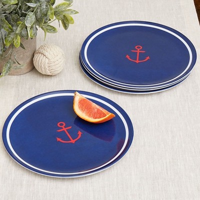 Lake Melamine Dinnerware Set - 4 Small Plates, 8-inch