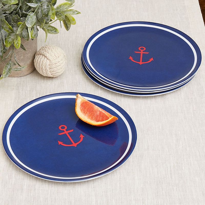 The Lakeside Collection Lake Melamine Dinnerware - Set of 4 Small Plates, 2 of 4
