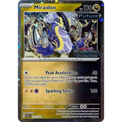 Pokemon TCG Miraidon - 121/162 (Cosmos Holo) (Temporal Forces Stamp) Card