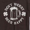 Men's - Instant Message - Don't Worry Beer Happy Short Sleeve Graphic T-Shirt - 2 of 4