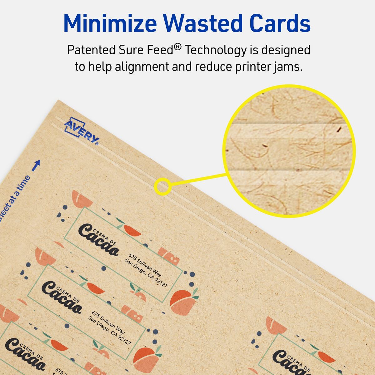 1" x 3" Rectangle, Kraft Brown Business Cards - thumbnail 4