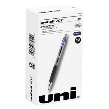 uni-ball uniball 207 Retractable Gel Pens Medium Point 0.7mm Purple Ink Dozen (70221)