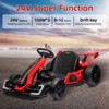 24V Kids Electric Drift Go Kart, 300W Motor, 8.5MPH, Adjustable Length, LED Lights, Drift/Sport Modes, EVA Tires - 3 of 4