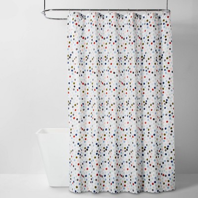 Microfiber All Over Polka Dot Shower Curtain - Room Essentials™