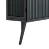 INFURNIC Decorative Storage Cabinets Corner Cabinet with Tempered Glass Door and Shelves for Living Room Bathroom, Black, 22.25"*16.54"*31.5" - 4 of 4