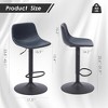 Infurnic Counter and Bar Stools, Upholstered Bar Stools Set with Adjustable Height Handle, for Kitchen and Dining Room, 2PCS, Blue, 16"*16.5"*38.6" - 4 of 4