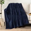 PAVILIA Super Soft Fleece Flannel Ribbed Striped Throw Blanket, Luxury Fuzzy Plush Warm Cozy for Sofa Couch Bed - 3 of 4