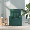 vidaXL Massage Recliner Chair, Adjustable Recliner with 6-Point Vibration Massage, Dark Green Fabric - 3 of 4