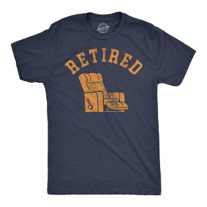 Mens Retired Recliner Funny T Shirt Sarcastic Graphic Tee For Men - Crazy Dog Men's T Shirt - 1 of 4