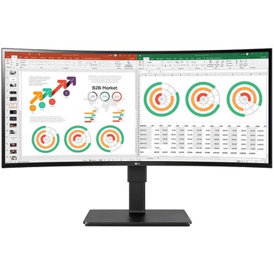 Manufacturer Refurbished LG 34BN77C-B 34" UW-QHD (3440x1440) 5ms Curved IPS Monitor, Black