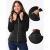 Allegra K Women's Zip-Up Sleeveless Winter Hoodie Quilted Jacket - 2 of 4