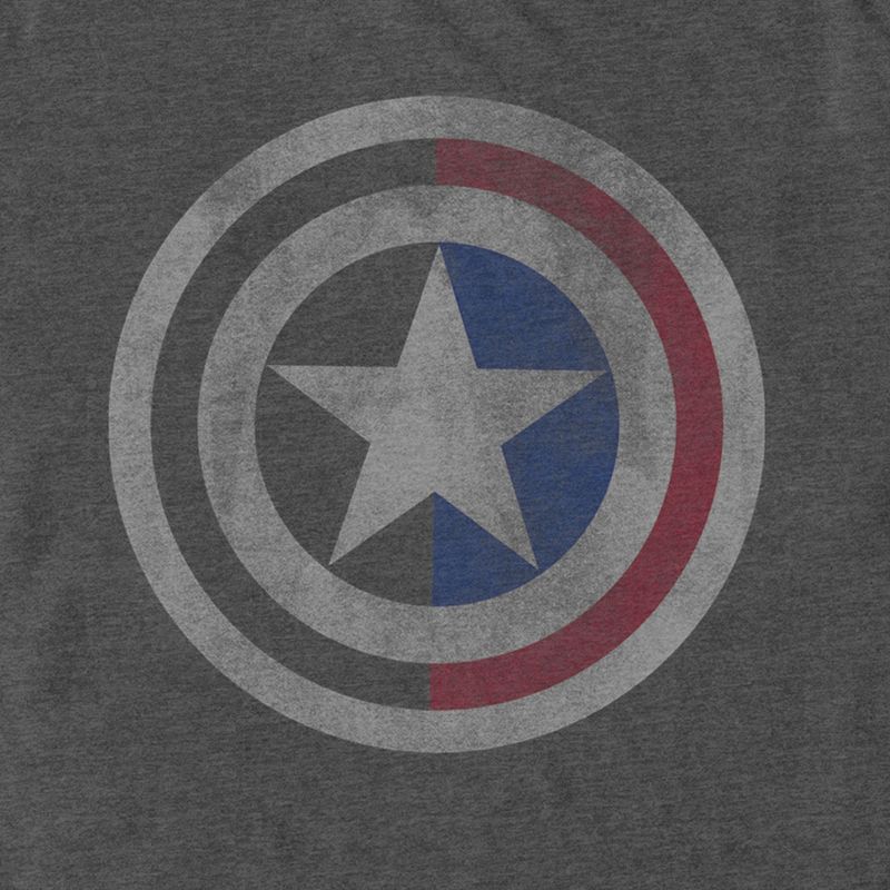 Men's Marvel Captain America Distressed Split Shield T-Shirt, 2 of 4