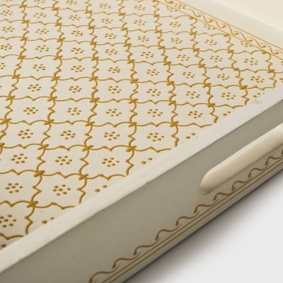 Mela Artisans Painted Trays- Yellow
