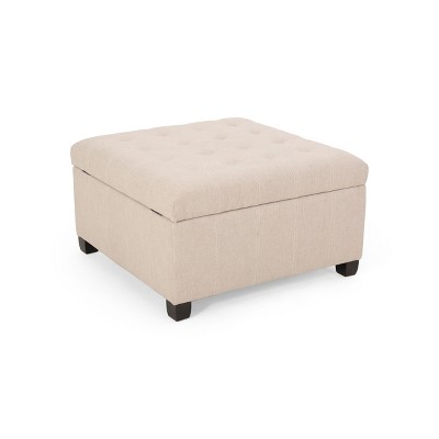 NicBex 31 Inch Square Upholstered Storage Ottoman Bench with Legs for Bedroom,Living Room,Entryway