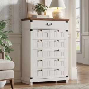 47" Tall Dresser Wood Chest of Drawers, 7 Drawer Dresser for Bedroom, Living Room - 1 of 4