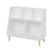Modern Kids Bookshelf Toy Organizer, 2-Tier Storage Display Bookcase With 5 Cubbies,31.50'' x 13.39'' x 28.54''(2.63*1.12*2.38ft) - 4 of 4