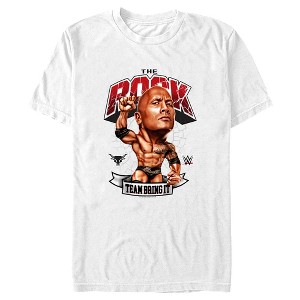 Men's WWE The Rock Team Bring It Bobble Head T-Shirt - 1 of 4