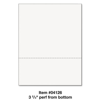 Printworks Professional Office Paper Perforated 3 2/3" From Bottom 8 1/2 x 11 24-lb 500/Ream 04126