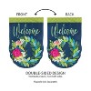 Evergreen Flower Garden House Burlap Flag - 4 of 4