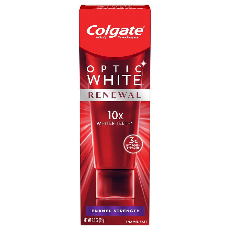 Colgate Optic White Renewal Teeth Whitening Toothpaste - Enamel Strength - 3oz, 1 of 11