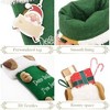 Aoibox 21 Inch Green Red White 3D Dog Christmas Stocking Plush Personalized Fireplace Hanging Ornament for Holiday Decor 1 Piece - 4 of 4