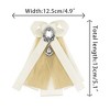 Elerevyo Women's Ribbon Rhinestone and Pearl Accessories Bow Tie - 2 of 4