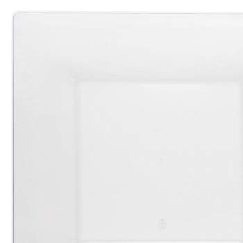 Smarty Had A Party 8" Clear Square Plastic Appetizer/Salad Plates (120 Plates)