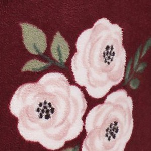 burgundy floral long-sleeve