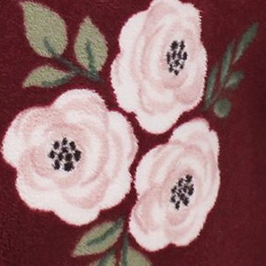burgundy floral long-sleeve